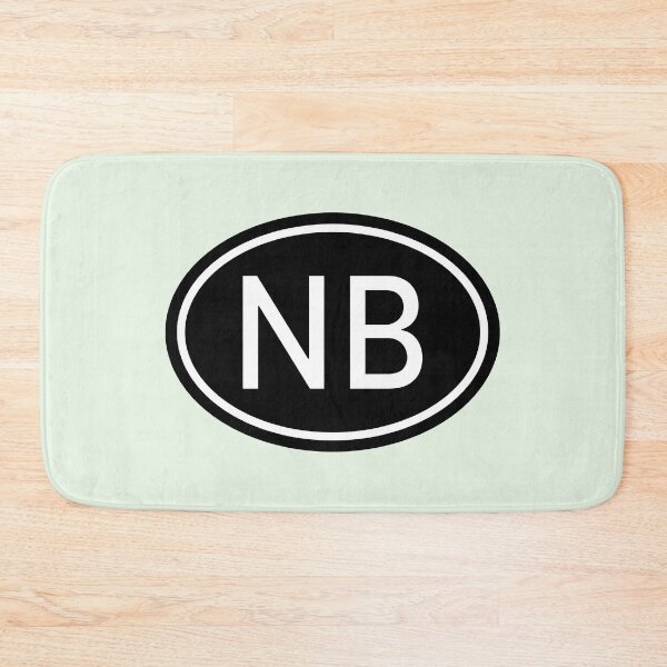 Item preview, NB Initials Monogram Oval White Letters designed and sold by Jeallan Designs.