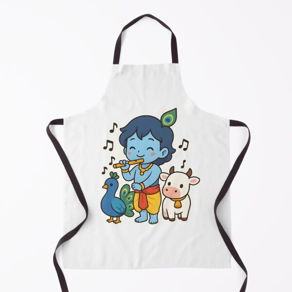 Item preview, Kawaii Sri Krishna Design – Flute, Peacock & Cow designed and sold by OsasChild.