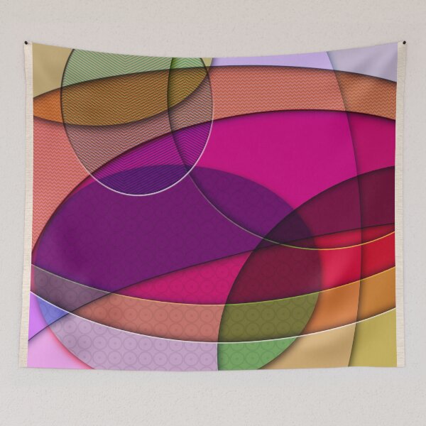 Item preview, Colorful Abstract Circles and Geometric Layers designed and sold by Arjen Roos.