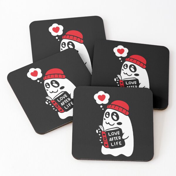 Item preview, Cute Ghost Reading Love After Life Book designed and sold by Maud Tee Art.