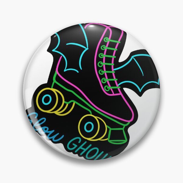 Item preview, 80s Neon Batwing Rollerskates Glow Ghoul designed and sold by MoeJoedesign .