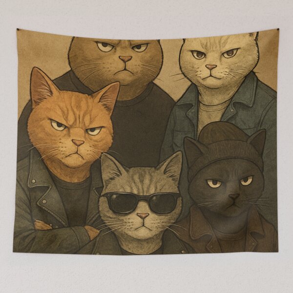 Item preview, Tough Feline Crew designed and sold by Mjonkey.