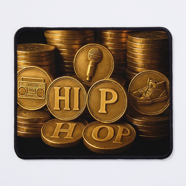 Item preview, Hip Hop Coins Golden Rapper Vibes Streetwear designed and sold by Christian Clothing.