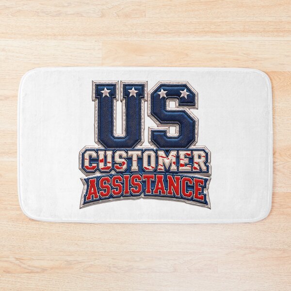 Item preview, US Customer Assistance Patriotic American Support Design designed and sold by ArtDesignTp.