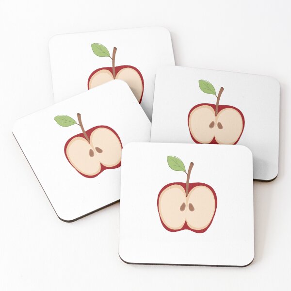 Item preview, halved apple cartoon drawing designed and sold by pinklillies47.
