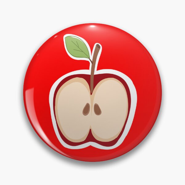 Item preview, halved apple cartoon drawing designed and sold by pinklillies47.
