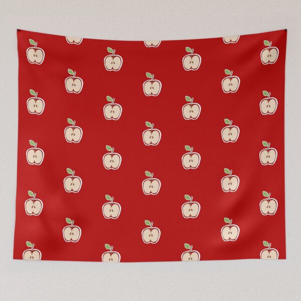 Item preview, halved apple cartoon drawing designed and sold by pinklillies47.