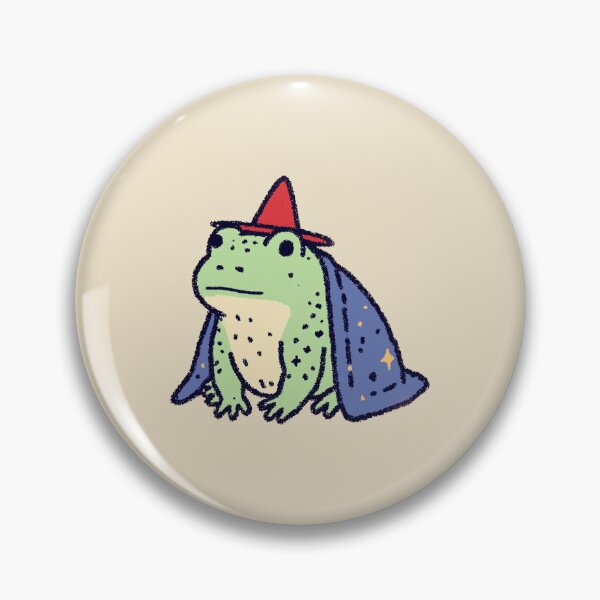 Item preview, Wizard Frog, whimsical illustration with red hat and starry cape designed and sold by Magnificent Lizard.