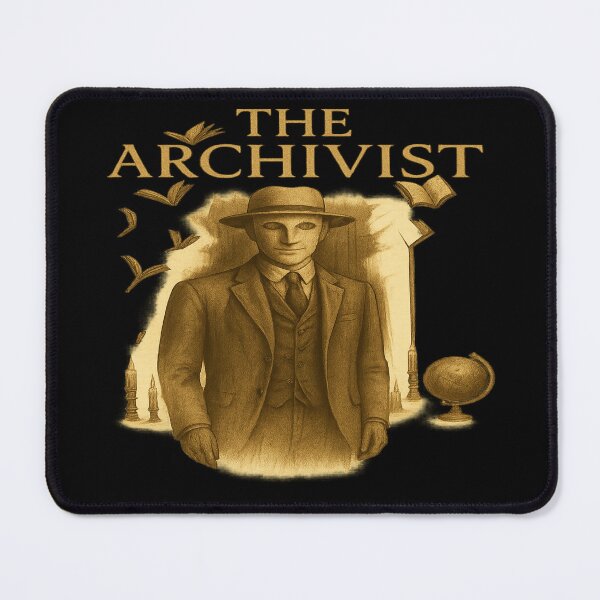 Item preview, The Archivist Vintage Masked Figure | Dark Academia Mystery Aesthetic designed and sold by POD DYNASTY.