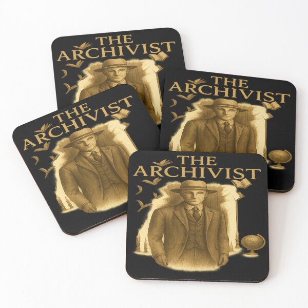 Item preview, The Archivist Vintage Masked Figure | Dark Academia Mystery Aesthetic designed and sold by POD DYNASTY.