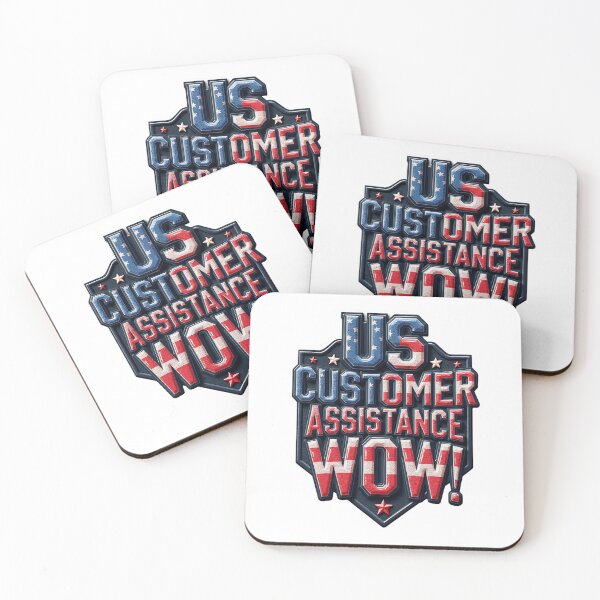 Item preview, US Customer Assistance Wow Patriotic American Work Humor designed and sold by ArtDesignTp.