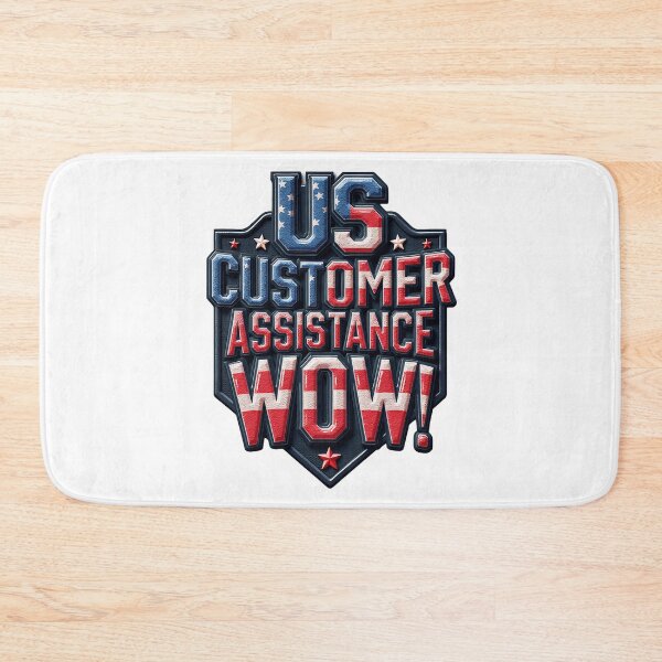 Item preview, US Customer Assistance Wow Patriotic American Work Humor designed and sold by ArtDesignTp.