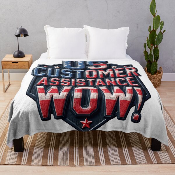 Item preview, US Customer Assistance Wow Patriotic American Work Humor designed and sold by ArtDesignTp.