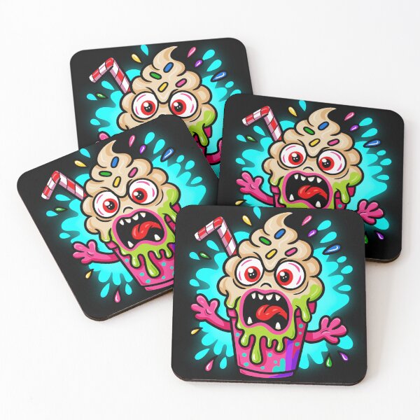 Item preview, Scream Shake – Funny Creepy Milkshake Monster Cartoon | Beautifully Blaze by Tamisha Cromwell designed and sold by October Forever.