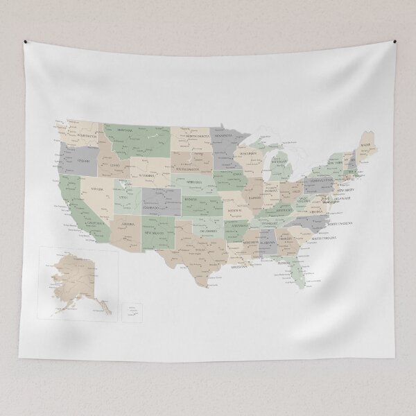 Item preview, Map of the USA, "Anouk" designed and sold by blursbyai.