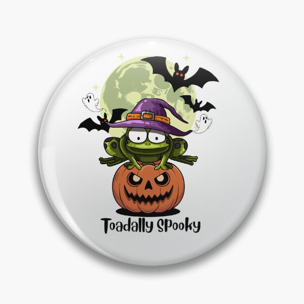 Item preview, Toadally Spooky funny Halloween Frog Town On Pumpkin T-Shirt designed and sold by Omarmadani.