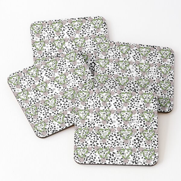 Item preview, Cloverfield Dots-Botanical  Seamless Abstract Floral Pattern designed and sold by PVTCreations.