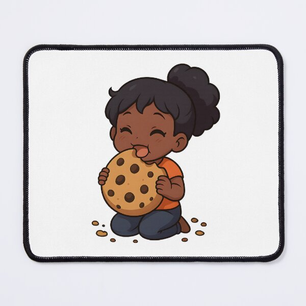 Item preview, Kawaii Girl Eating Giant Cookie – Cute Foodie Design designed and sold by OsasChild.