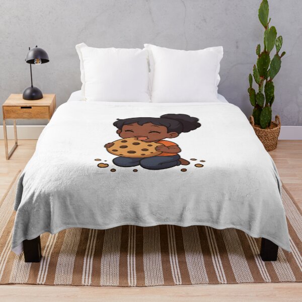 Item preview, Kawaii Girl Eating Giant Cookie – Cute Foodie Design designed and sold by OsasChild.