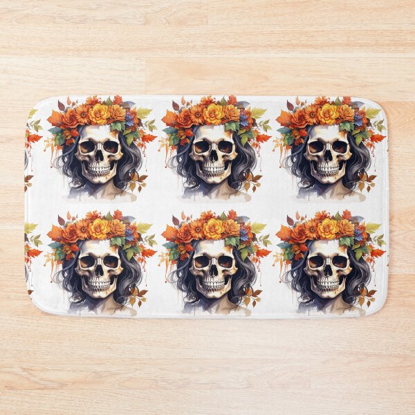 Item preview, SKULL WITH FLOWER CROWN designed and sold by cubiask.