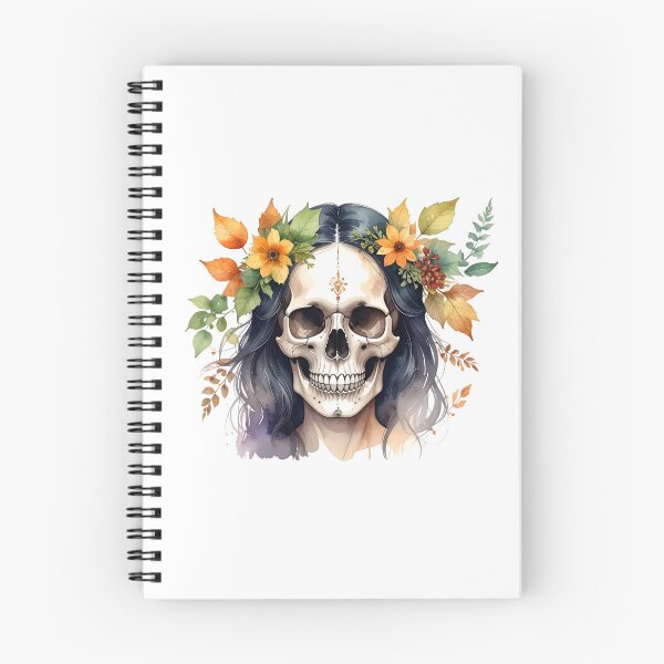 Item preview, SKULL WITH FLOWER CROWN designed and sold by cubiask.
