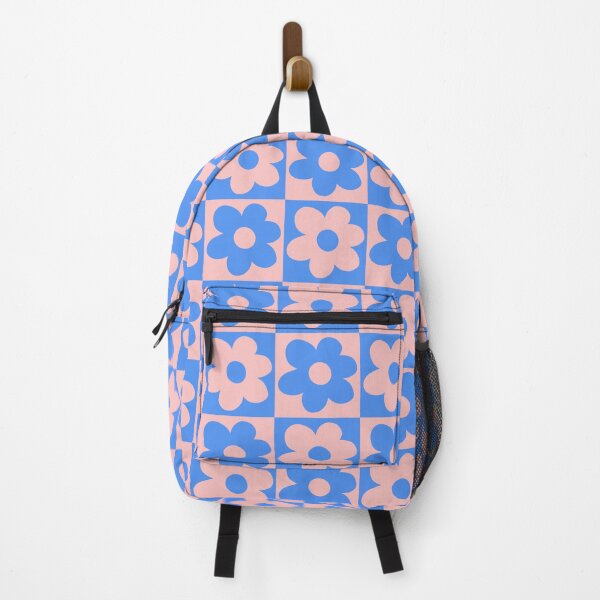 Item preview, Retro Flower Checkerboard Art Print designed and sold by IriArt-Designs.