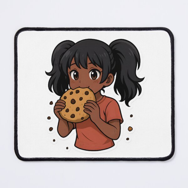 Item preview, Anime Girl with Giant Cookie – Fun Food Lover Design designed and sold by OsasChild.