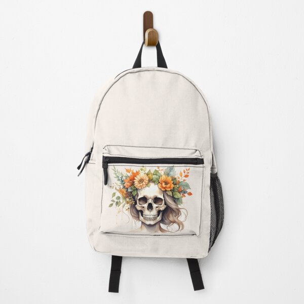 Item preview, SKULL WITH FLOWER CROWN designed and sold by cubiask.