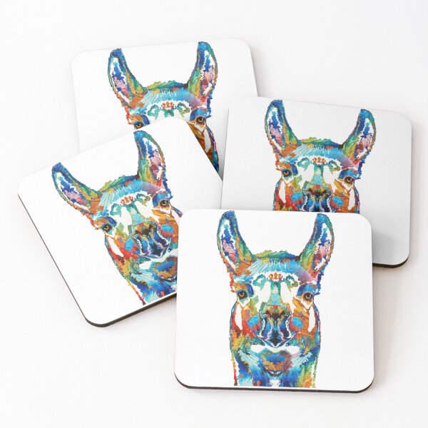 Item preview, Colorful Llama On White designed and sold by Sharon Cummings Art.