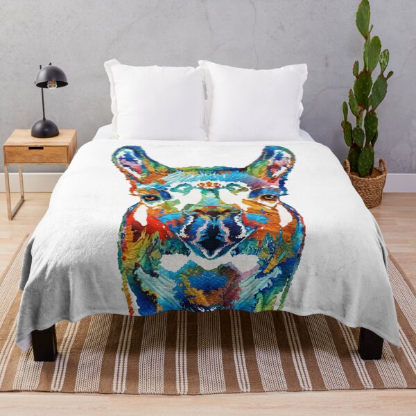 Item preview, Colorful Llama On White designed and sold by Sharon Cummings Art.