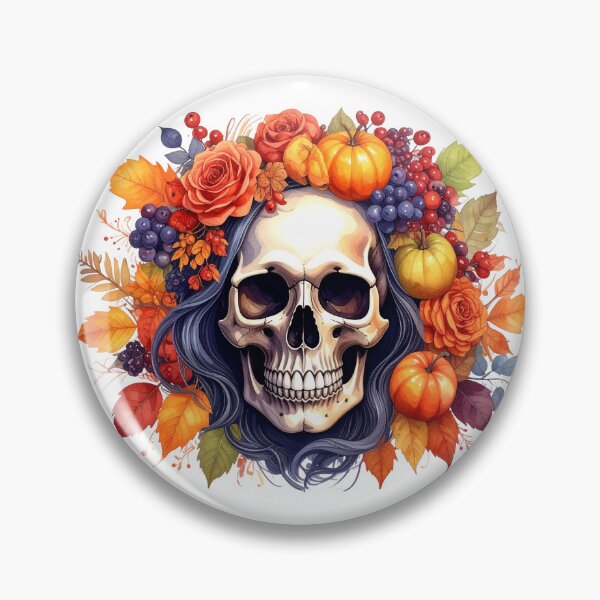 Item preview, SKULL WITH FLOWER CROWN designed and sold by cubiask.
