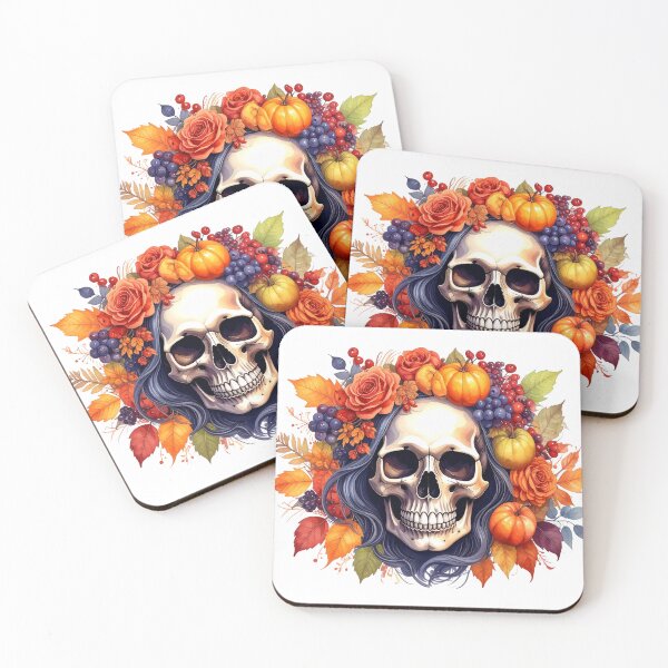 Item preview, SKULL WITH FLOWER CROWN designed and sold by cubiask.