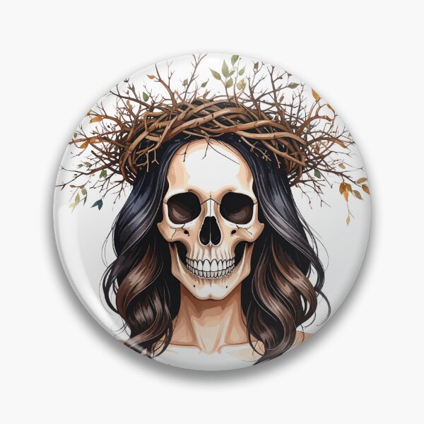 Item preview, SKULL WITH CROWN OF DRY BRANCHES designed and sold by cubiask.