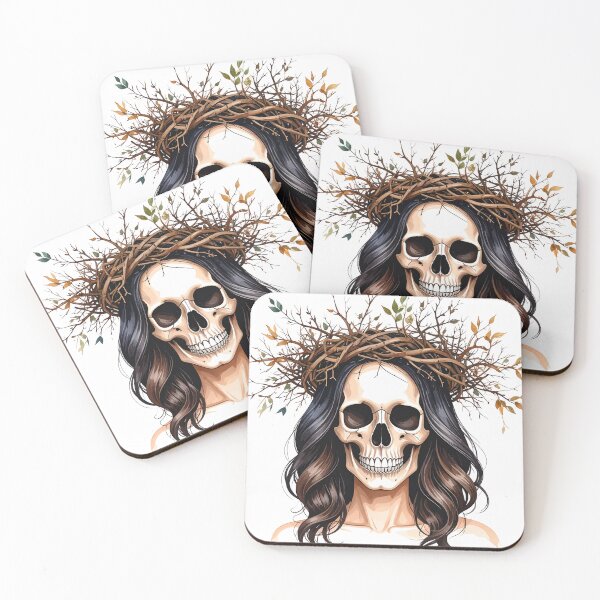 Item preview, SKULL WITH CROWN OF DRY BRANCHES designed and sold by cubiask.