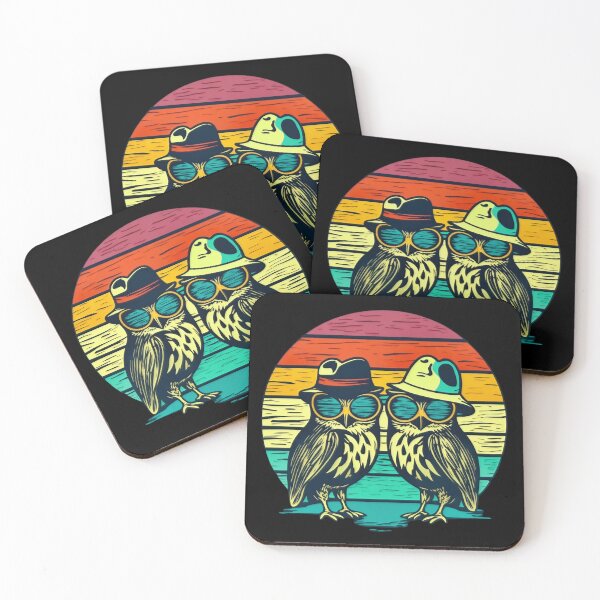 Item preview, owls wearing hats and sunglasses designed and sold by michplante60.