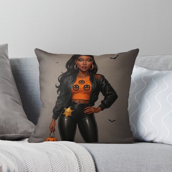 Item preview, Halloween Fashion Poster | Stunning Dark-Skinned Woman with VLF Badge by VLF designed and sold by VitalLifeForce.