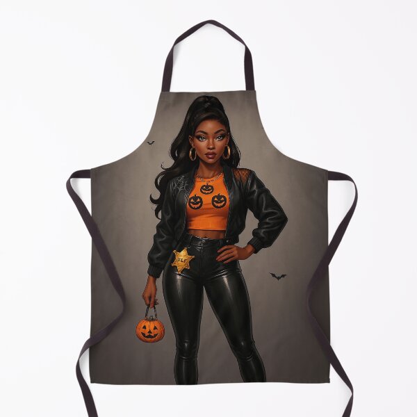 Item preview, Halloween Fashion Poster | Stunning Dark-Skinned Woman with VLF Badge by VLF designed and sold by VitalLifeForce.