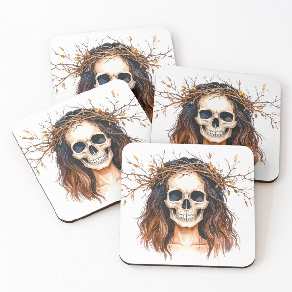 Item preview, SKULL WITH CROWN OF DRY BRANCHES designed and sold by cubiask.