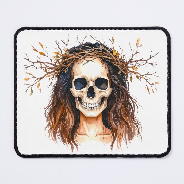 Item preview, SKULL WITH CROWN OF DRY BRANCHES designed and sold by cubiask.