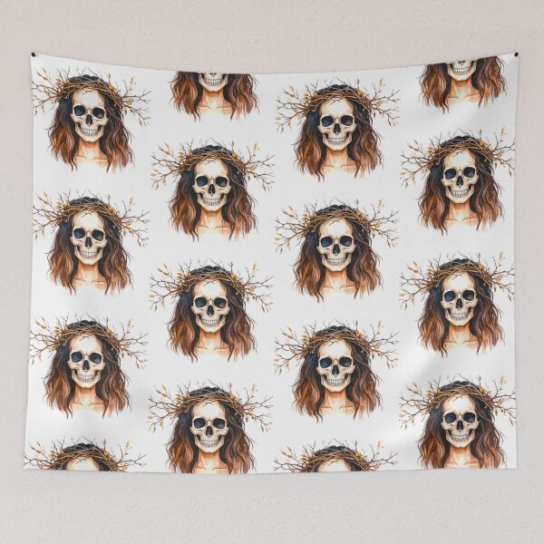 Item preview, SKULL WITH CROWN OF DRY BRANCHES designed and sold by cubiask.