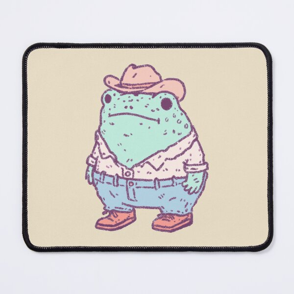 Item preview, Cowboy Hat Frog playful pastel illustration designed and sold by Magnificent Lizard.