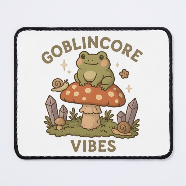 Item preview, Goblincore Vibes – Cute Frog on Mushroom with Crystals & Snails | Kawaii cottagecore stickers designed and sold by Cat & Coffee Studio.