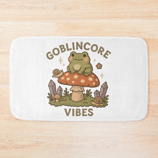 Item preview, Goblincore Vibes – Cute Frog on Mushroom with Crystals & Snails | Kawaii cottagecore stickers designed and sold by Cat & Coffee Studio.