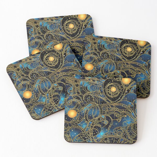 Item preview, Planetary Alignment Gold Stars Planets designed and sold by CraftedHome.