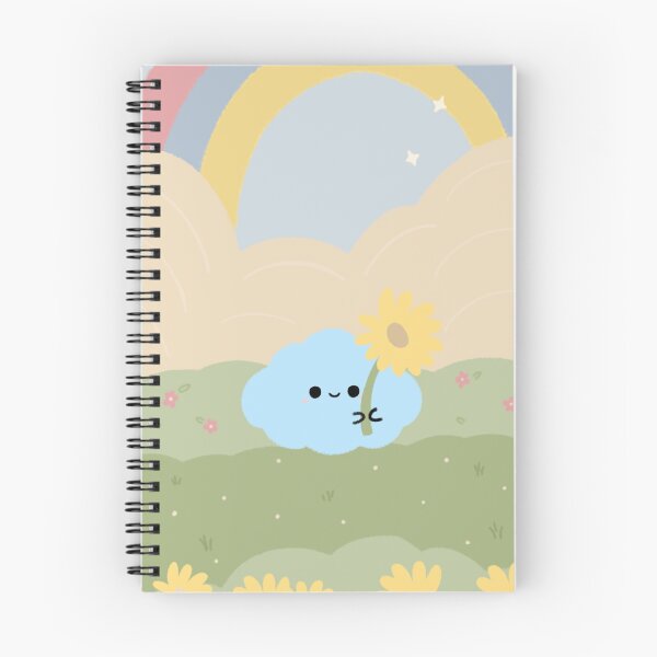 Item preview, Cute Cloudy Sticker with Sunflower – Pastel Rainbow Aesthetic designed and sold by happycloudyin.