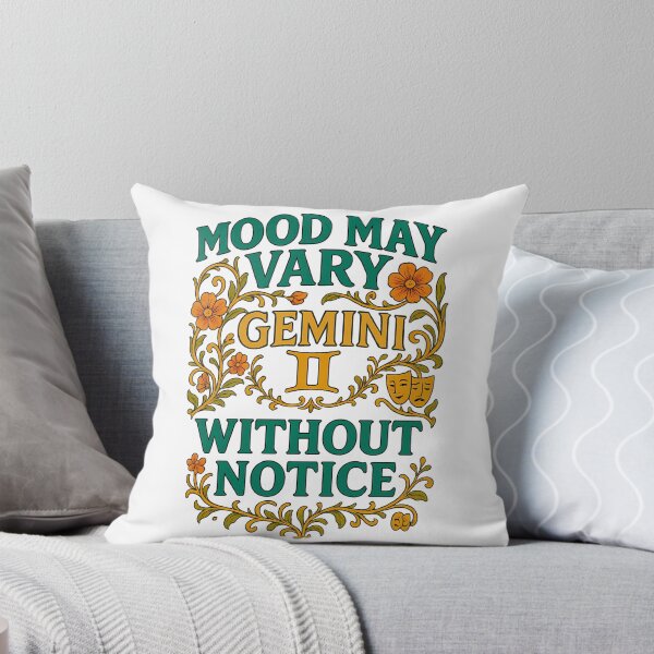 Item preview, Gemini “Mood may vary without notice” Art Nouveau T-Shirt | Funny Astrology Gift designed and sold by MySpiritTravels.