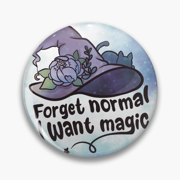 Item preview, Forget Normal, I Want Magic – Witch Hat Floral Art designed and sold by Feral-by-Elsie.