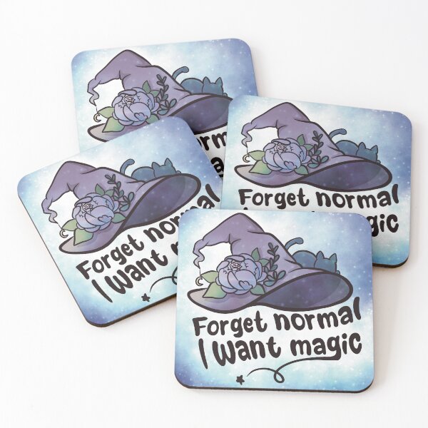 Item preview, Forget Normal, I Want Magic – Witch Hat Floral Art designed and sold by Feral-by-Elsie.