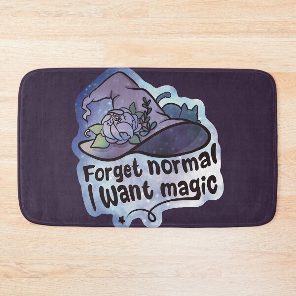 Item preview, Forget Normal, I Want Magic – Witch Hat Floral Art designed and sold by Feral-by-Elsie.