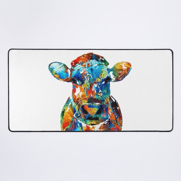 Item preview, Colorful Cow On White designed and sold by Sharon Cummings Art.